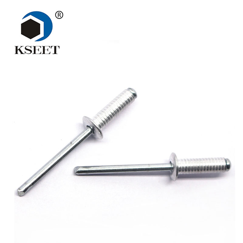 Polished Zinc Plated Threaded Aluminum Steel Grooved Blind Rivets For