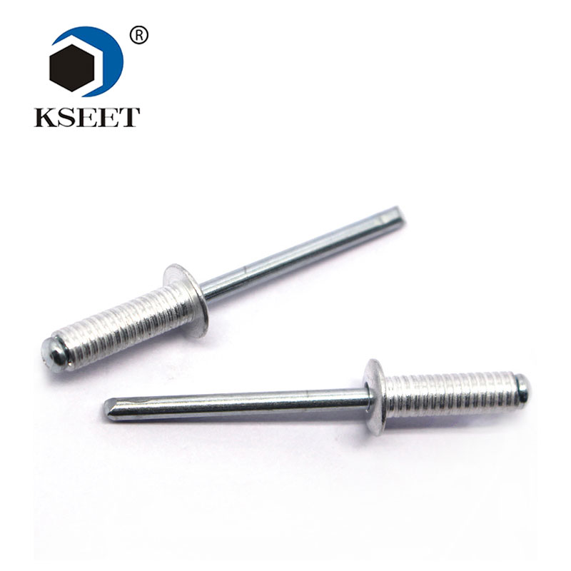 Polished Zinc Plated Threaded Aluminum Steel Grooved Blind Rivets For Wood Rivet