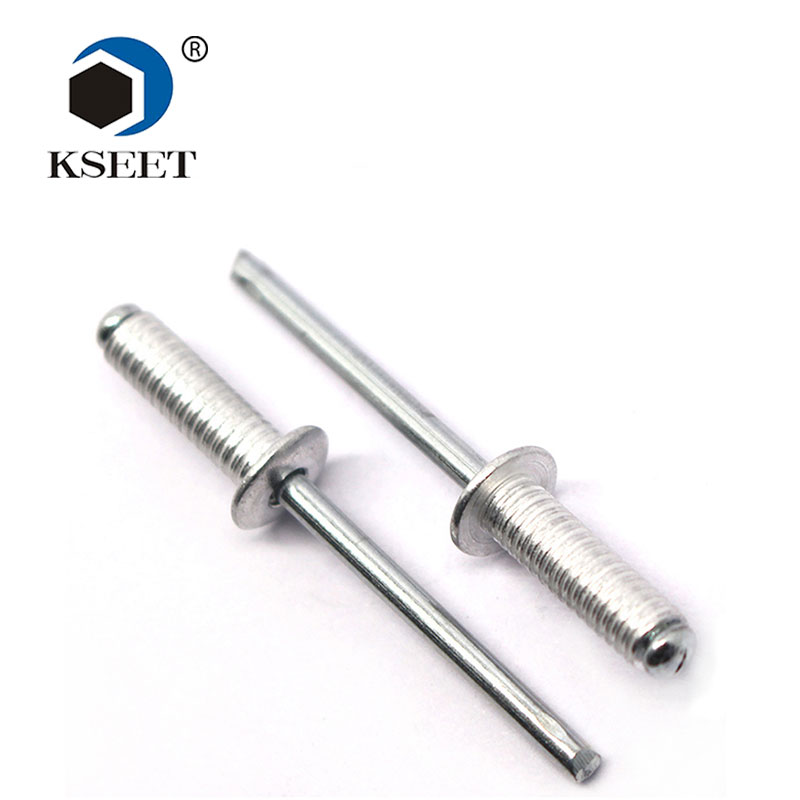 Polished Zinc Plated Threaded Aluminum Steel Grooved Blind Rivets For